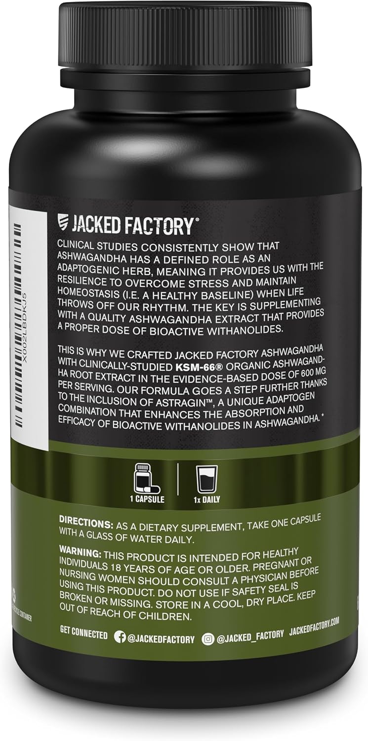 Load image into Gallery viewer, Jacked Factory - KSM-66 Ashwagandha Root - Adaptogen
