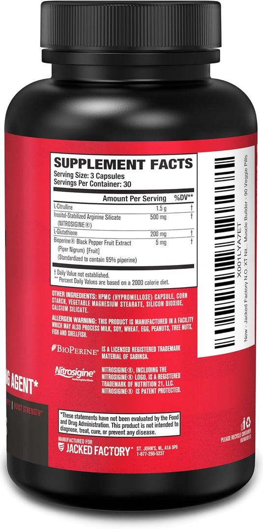 Jacked Factory - N.O. XT Nitric Oxide Booster