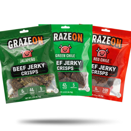 GrazeOn - Jalapeño Beef Crisps (2 oz) - Protein Snack