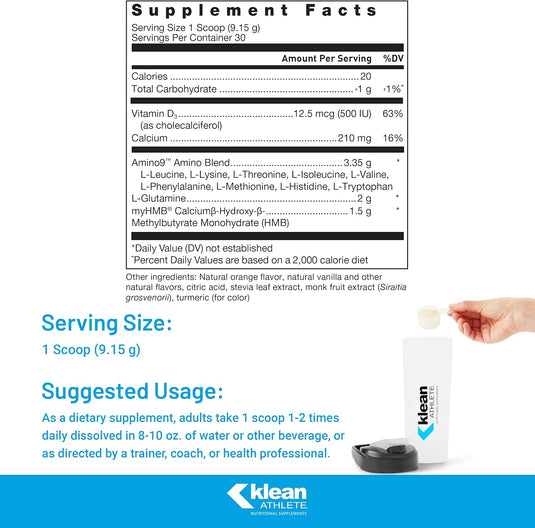 Klean Athlete - Klean Essential Aminos +HMB - Protein Supplements