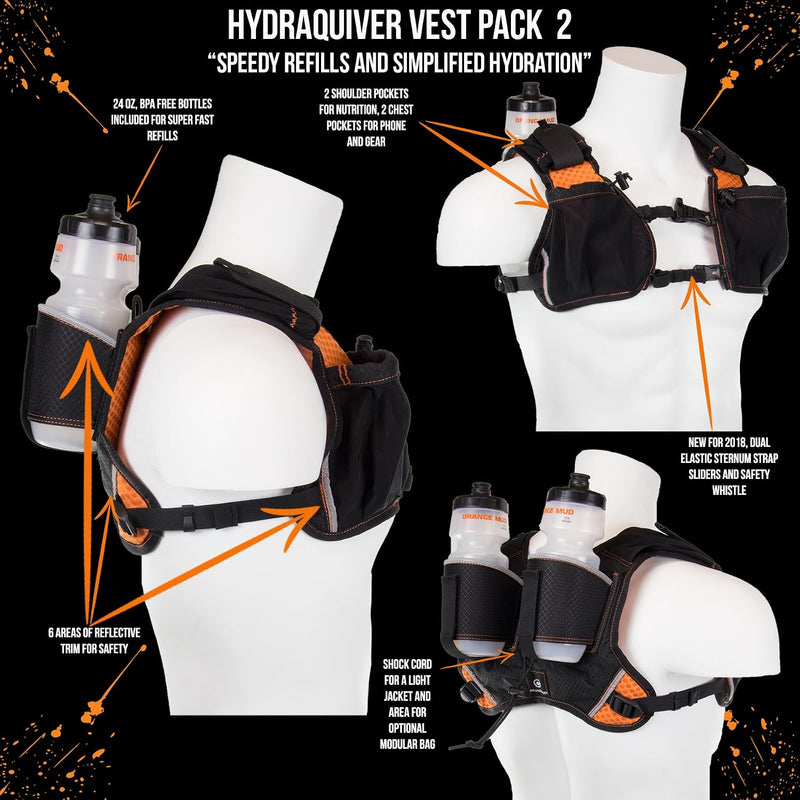 Load image into Gallery viewer, Orange Mud - HydraQuiver Vest Pack 2 - 2.0: Ideal for marathon, Ironman, and ultrarunning. - Running Vest

