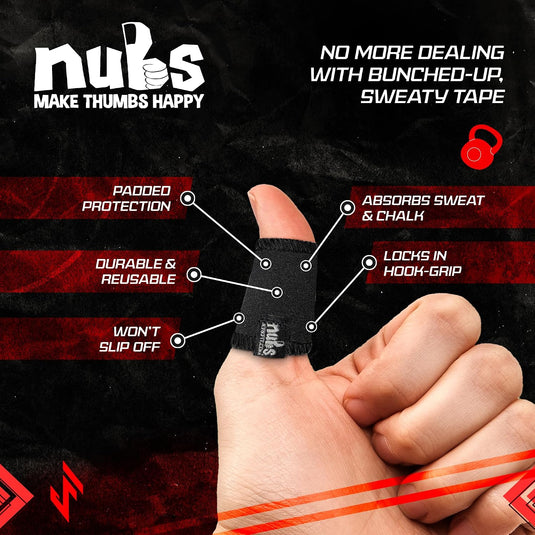 JerkFit - Nubs (Pair) Thumb and Finger Sleeves for the Hook Grip