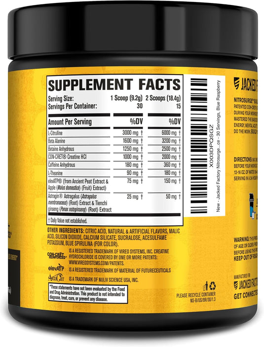Jacked Factory - Nitrosurge Build - Pre-Workout