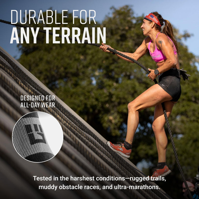 Load image into Gallery viewer, Mudgear - Quarter (¼) Crew Socks - Black/Gray (2 pair pack)
