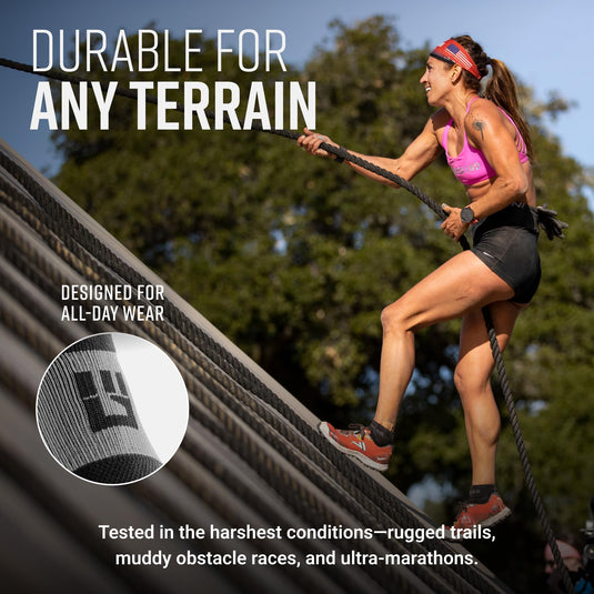 Mudgear - Quarter (¼) Crew Socks - Black/Gray (2 pair pack)