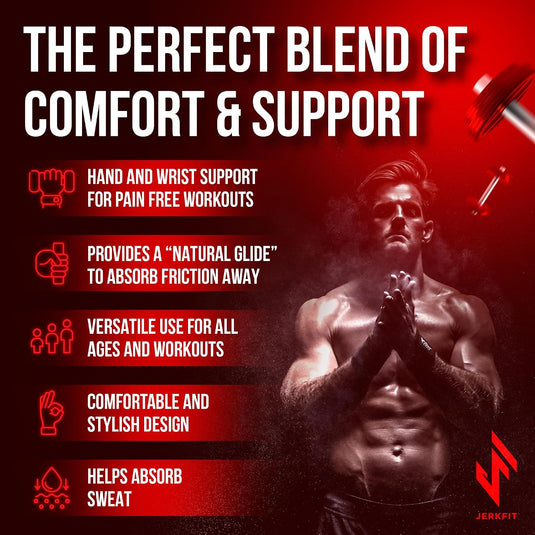 JerkFit - Wodies Workout Gloves (Pair) for Bodybuilding, Fitness and Crossfit Gloves