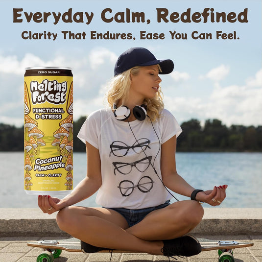 Melting Forest - Mushroom D-Stress Drink 12 Pack - Coconut Pineapple