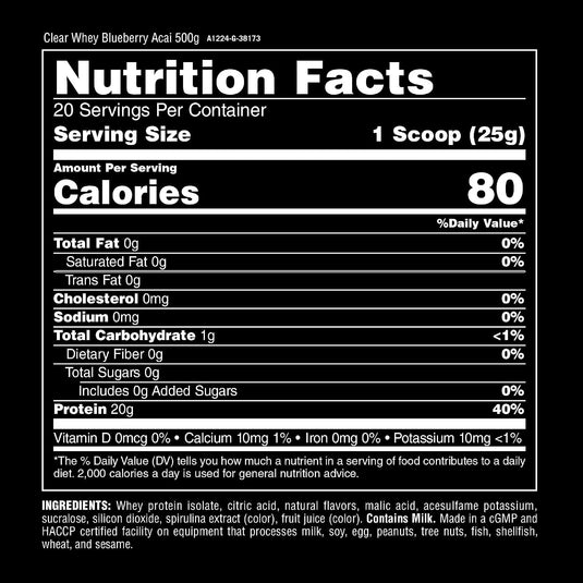 Animal Clear Whey Isolate - Protein Supplements