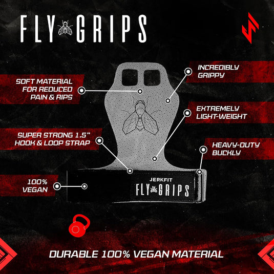 JerkFit - Fly Grips Ultra Premium Vegan Crossfit gloves