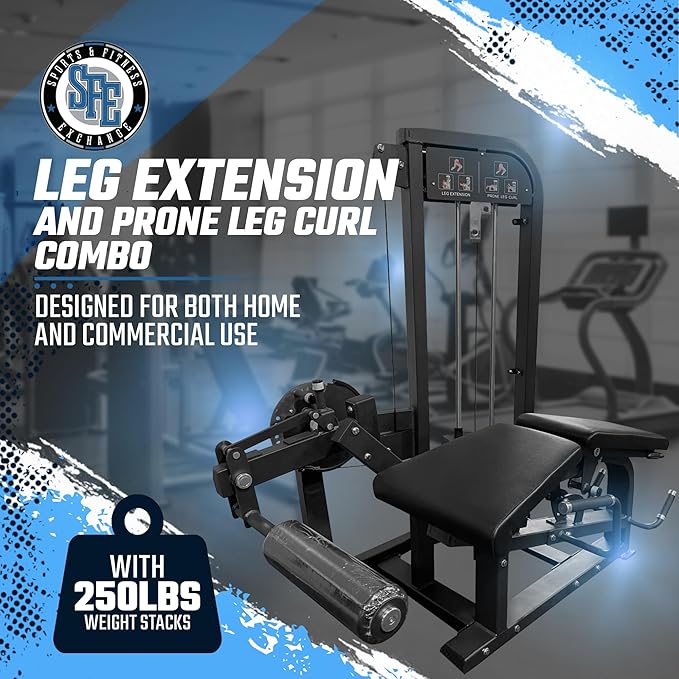 Load image into Gallery viewer, SFE - Commercial Leg Extension Prone Leg Curl Combo w/250lb weight stack (New)
