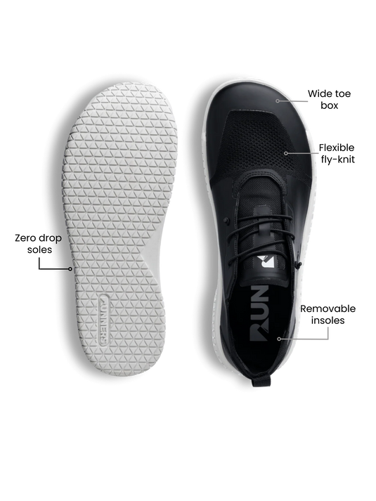 Runner's Athletics - Legend Hybrid Barefoot Trainer Black