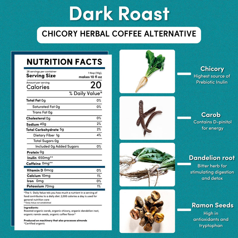 Load image into Gallery viewer, Teeccino - Dandelion Dark Roast Herbal Coffee
