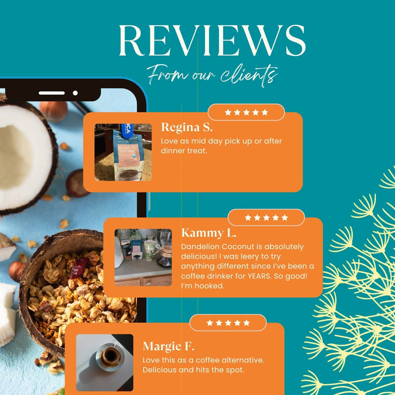 Load image into Gallery viewer, Teeccino - Dandelion Coconut Herbal Coffee
