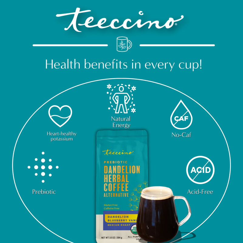 Load image into Gallery viewer, Teeccino - Blueberry Vanilla Chicory Herbal Coffee

