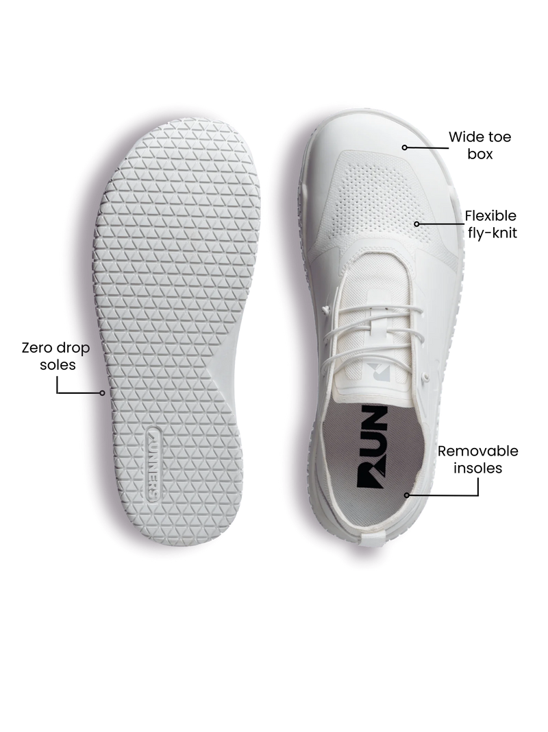 Load image into Gallery viewer, Runner&#39;s Athletics - Legend Hybrid Barefoot Trainer White
