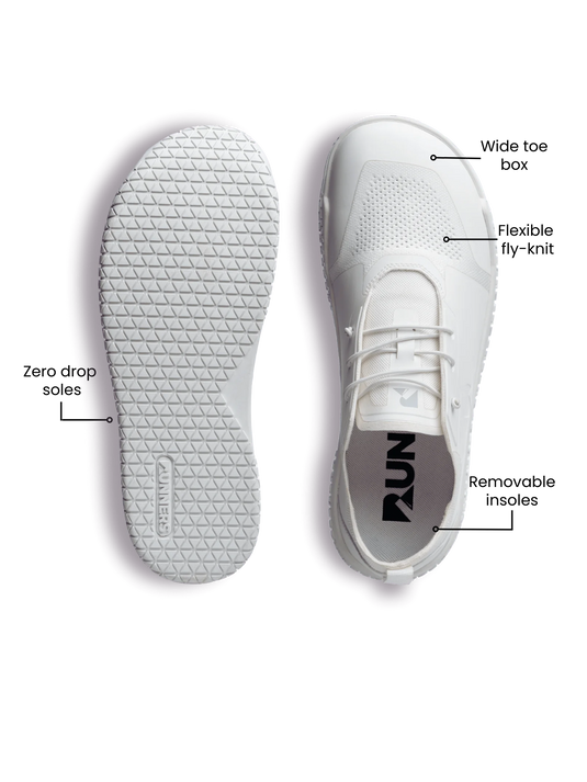 Runner's Athletics - Legend Hybrid Barefoot Trainer White