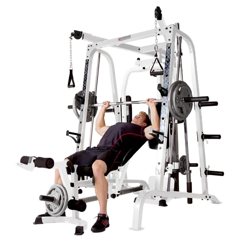 Load image into Gallery viewer, Marcy Pro Smith Cage Workout Machine Total Body Training Home Gym System, White
