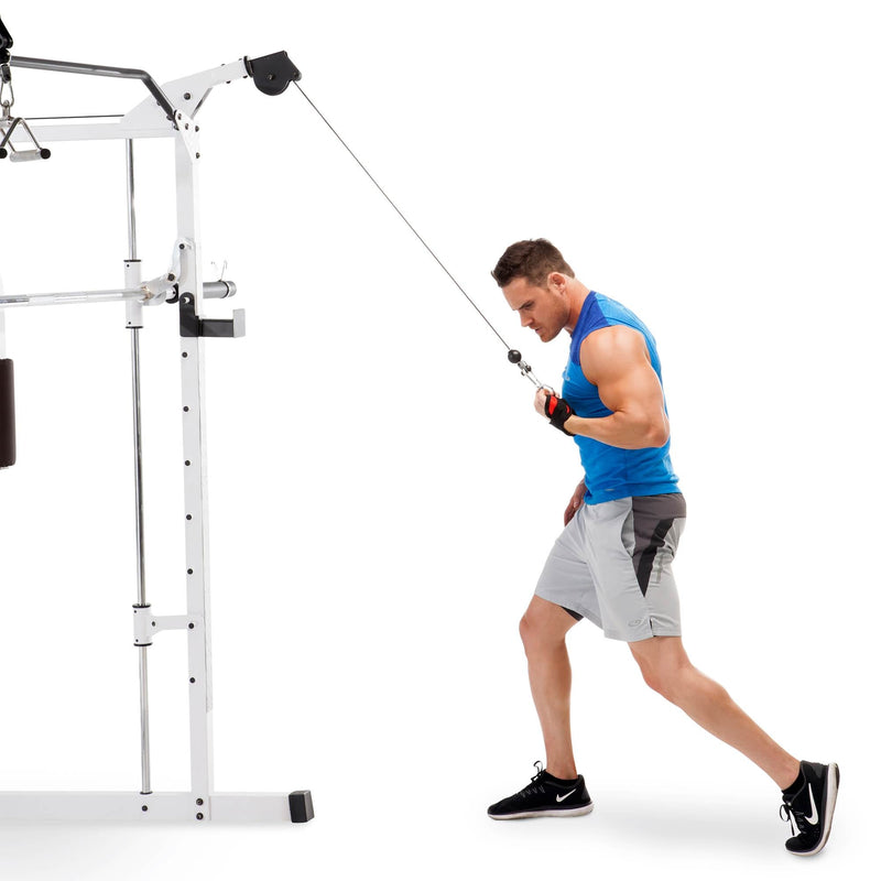 Load image into Gallery viewer, Marcy 5276 Combo Smith Heavy-Duty Total Body Strength Home Gym Machine, White
