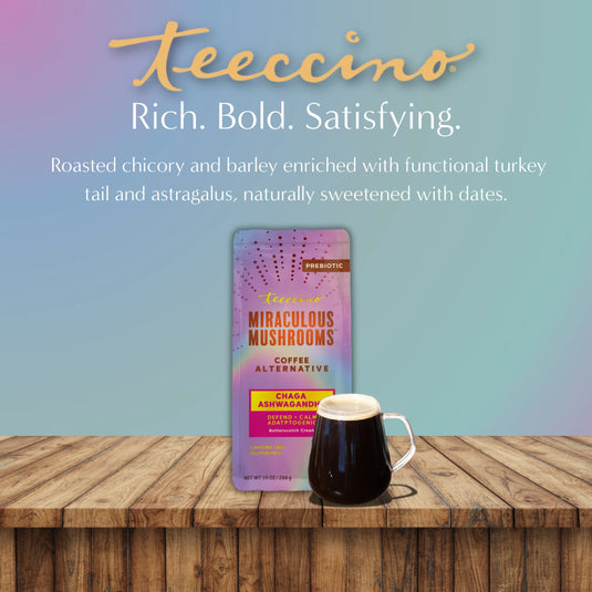 Teeccino - Chaga Ashwagandha Butterscotch Cream Mushroom Herbal Coffee