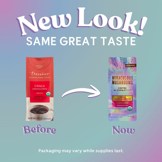 Teeccino - Chaga Ashwagandha Butterscotch Cream Mushroom Herbal Coffee