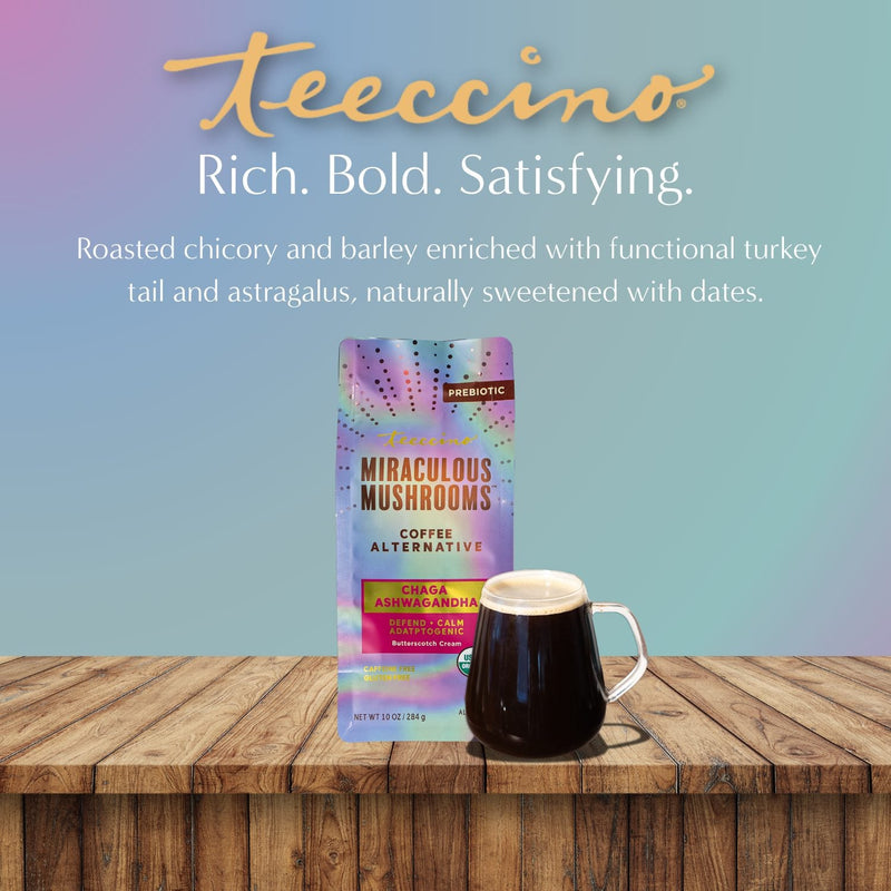 Load image into Gallery viewer, Teeccino - Chaga Ashwagandha Butterscotch Cream Mushroom Herbal Coffee
