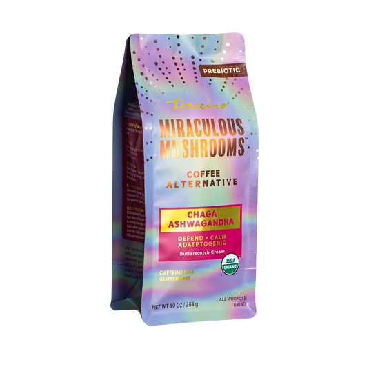Teeccino - Chaga Ashwagandha Butterscotch Cream Mushroom Herbal Coffee