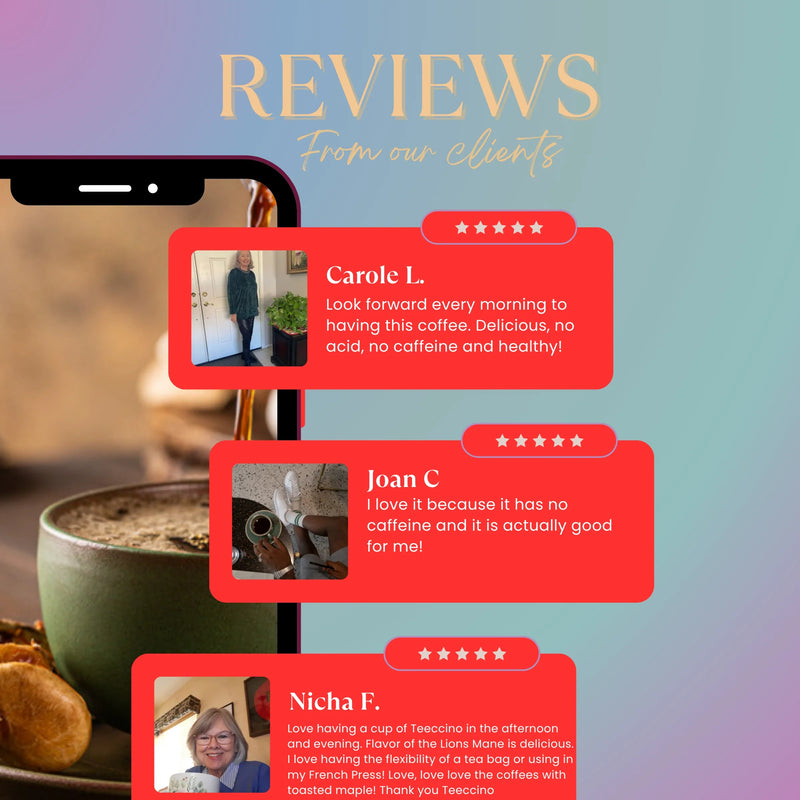 Load image into Gallery viewer, Teeccino - Chaga Ashwagandha Butterscotch Cream Mushroom Herbal Coffee
