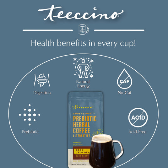 Teeccino - Dark Chocolate Prebiotic SuperBoost Herbal Coffee