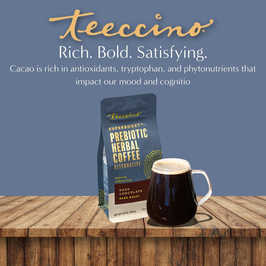 Teeccino - Dark Chocolate Prebiotic SuperBoost Herbal Coffee