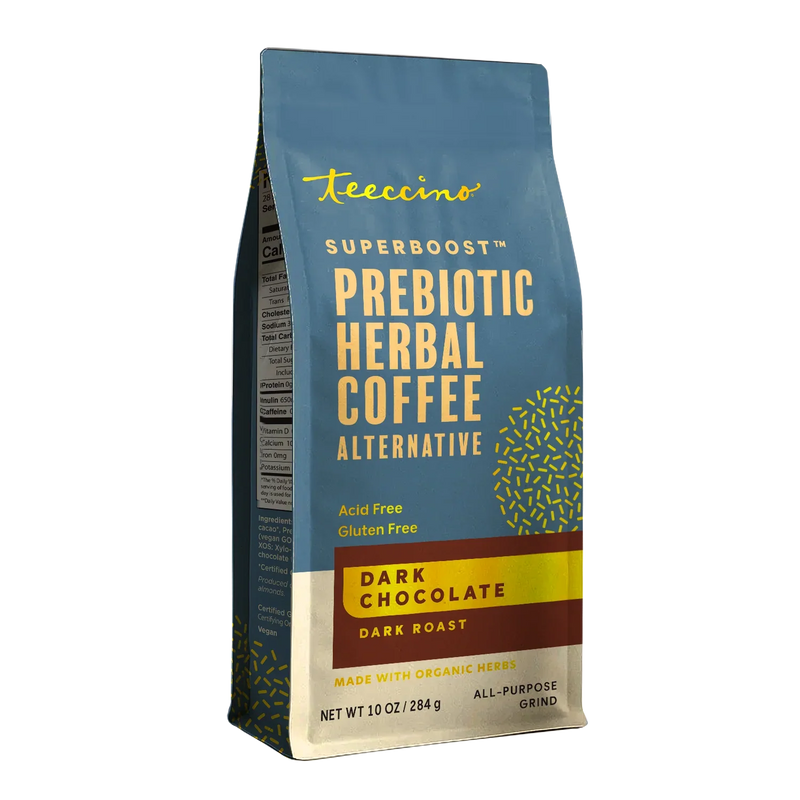 Load image into Gallery viewer, Teeccino - Dark Chocolate Prebiotic SuperBoost Herbal Coffee
