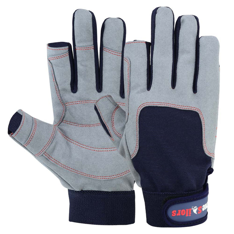 Load image into Gallery viewer, MRX - True Sailors - Sailing Gloves 2 Cut Fingers Glove Blue Gray
