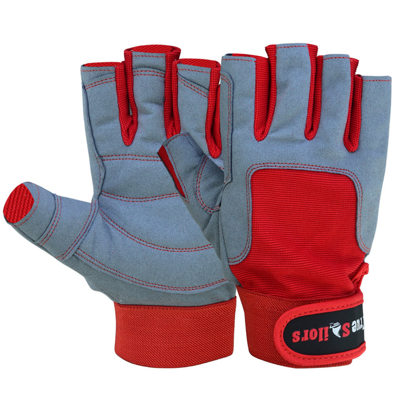 Load image into Gallery viewer, MRX - Sailing Gloves All Cut Fingers Blue Grey Kayaking Watersports
