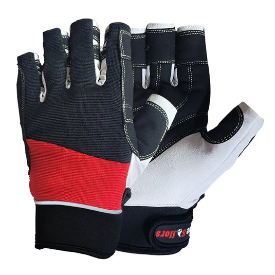 MRX - True Sailors - Sailing Gloves Kayaking Yachting Dinghy Rope Fishing Short Finger Glove