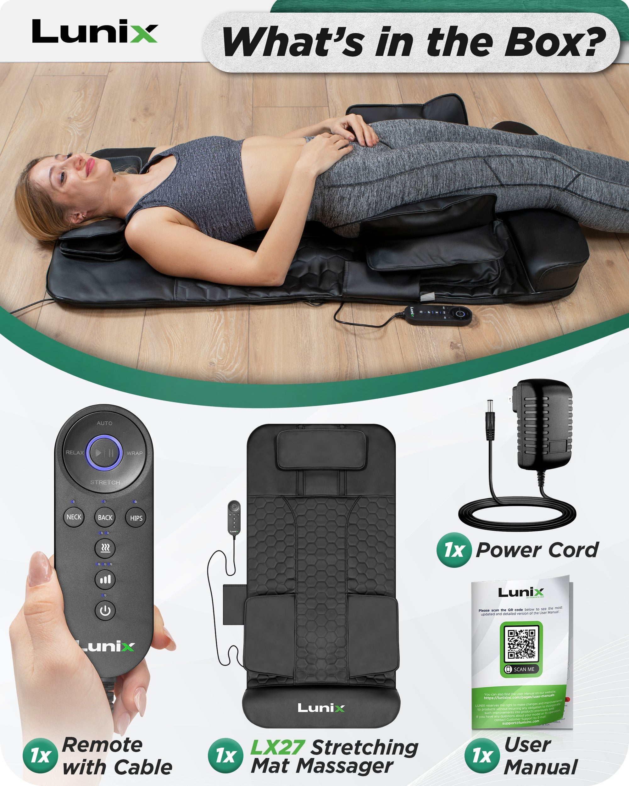 Air Compression Stretching Mat Massager | Lunix LX27 – Living.Fit