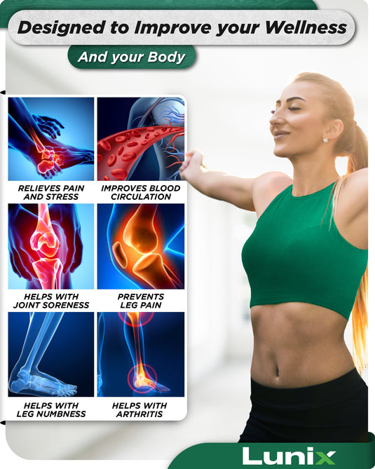 Lunix - LX21 Shiatsu Foot and Calf Massager with Remote - Gray