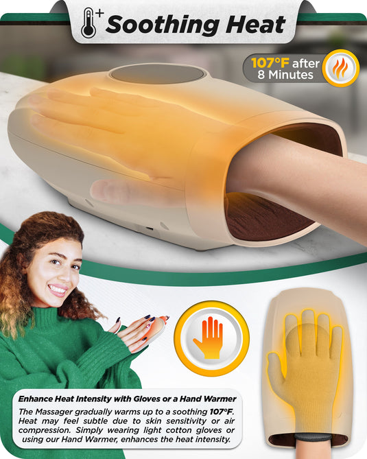 LX7 Touchscreen Hand Massager Beige