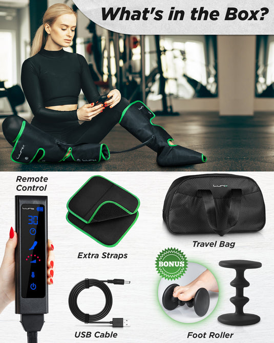 Lunix - LX1 FOOT AND CALF COMPRESSION MASSAGER GREEN
