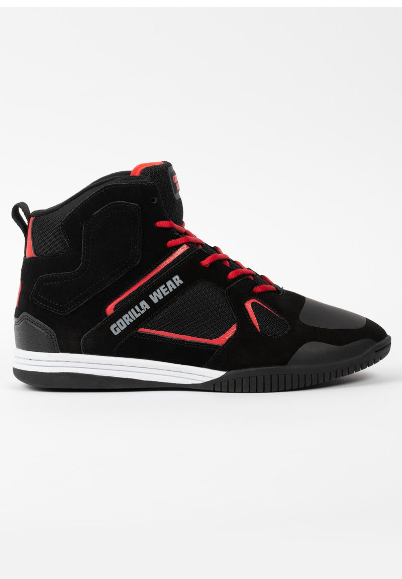 Load image into Gallery viewer, Troy High Tops - Black/Red
