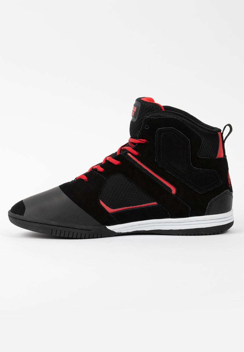 Load image into Gallery viewer, Troy High Tops - Black/Red
