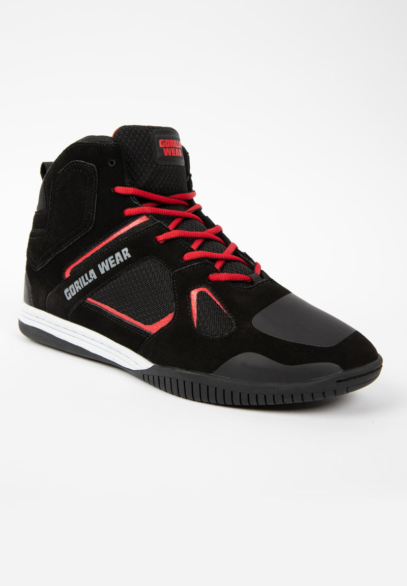 Load image into Gallery viewer, Troy High Tops - Black/Red
