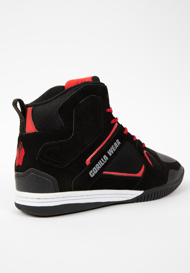 Load image into Gallery viewer, Troy High Tops - Black/Red
