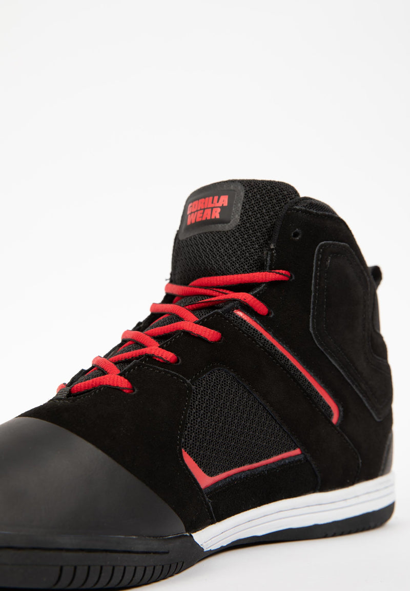 Load image into Gallery viewer, Troy High Tops - Black/Red
