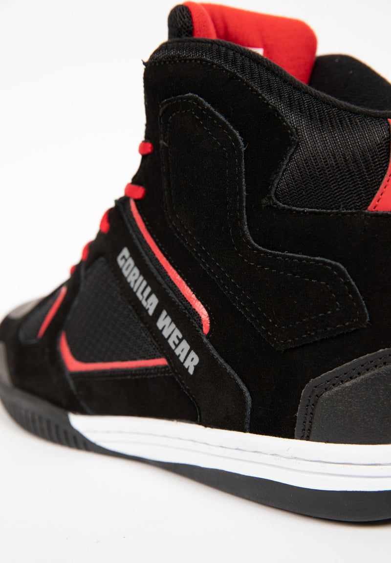 Load image into Gallery viewer, Troy High Tops - Black/Red
