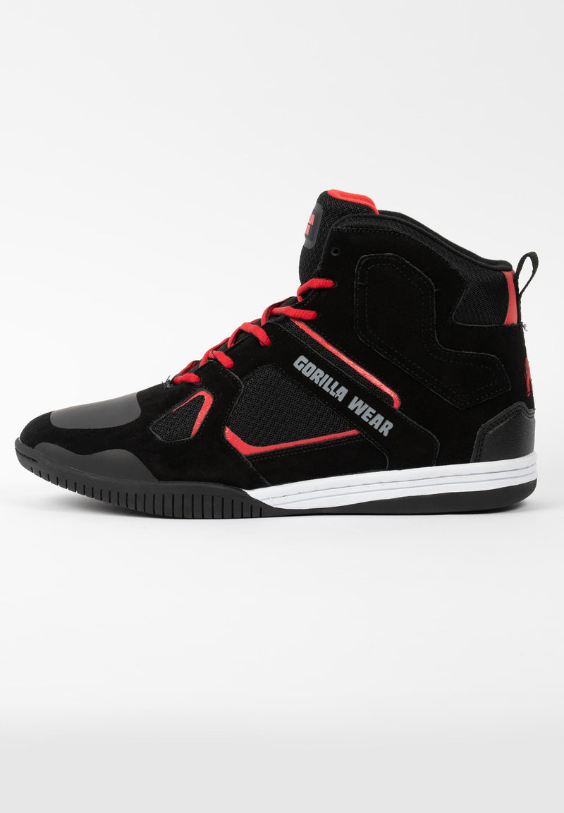 Load image into Gallery viewer, Troy High Tops - Black/Red
