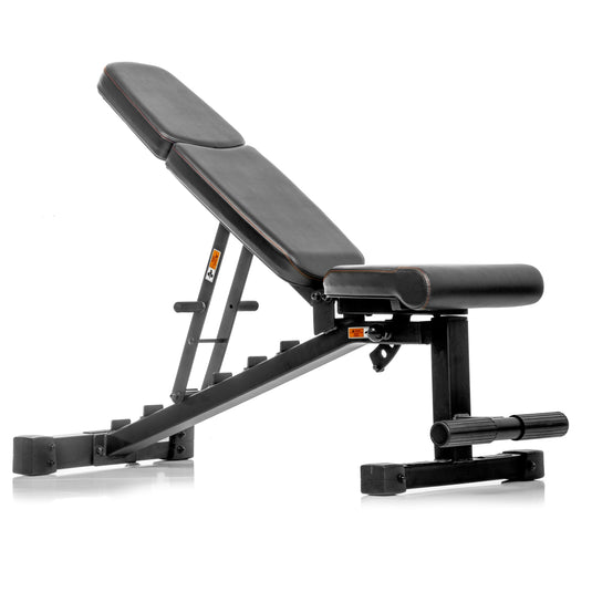 XMARK - 5-50 lb Hex Dumbbell Set with Rack and Weight Bench