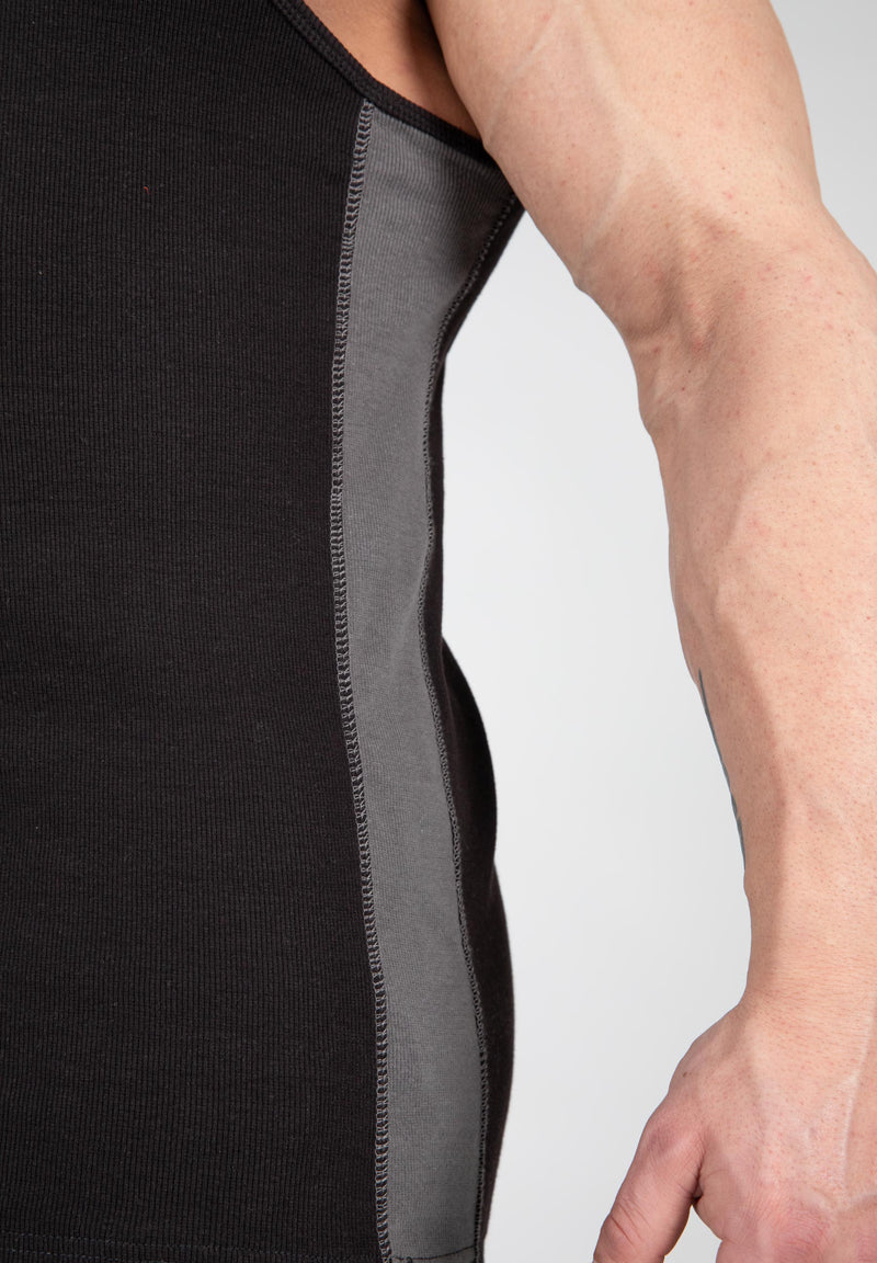 Load image into Gallery viewer, Richmond Rib Tank Top - Black/Gray
