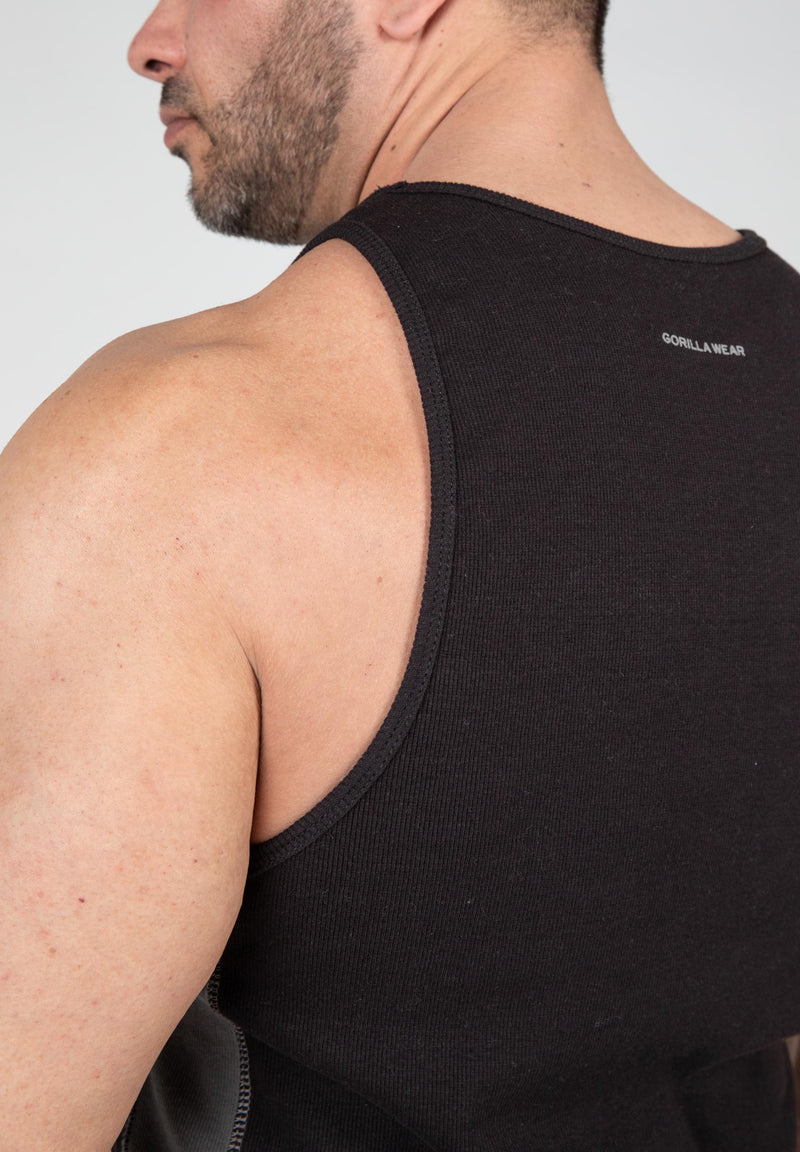 Load image into Gallery viewer, Richmond Rib Tank Top - Black/Gray
