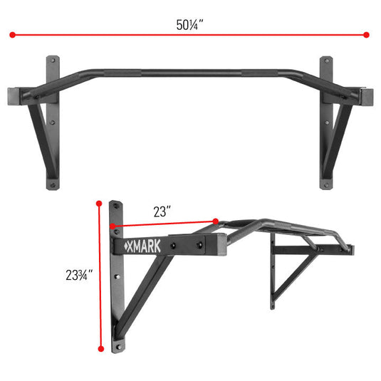XMARK - Commercial Wall Mounted Multi Grip Pull Up Bar Ranked