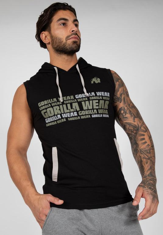 Melbourne S/L Hooded T-shirt - Black