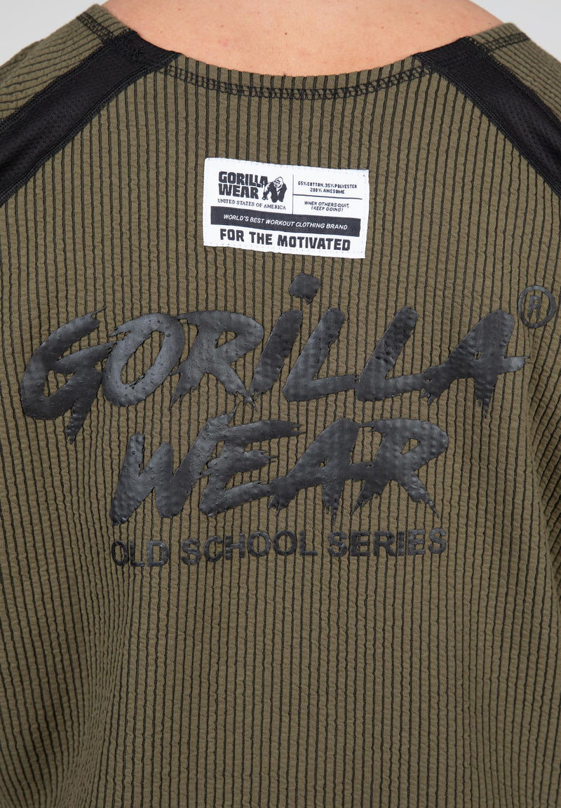 Load image into Gallery viewer, Augustine Old School Workout Top - Army Green
